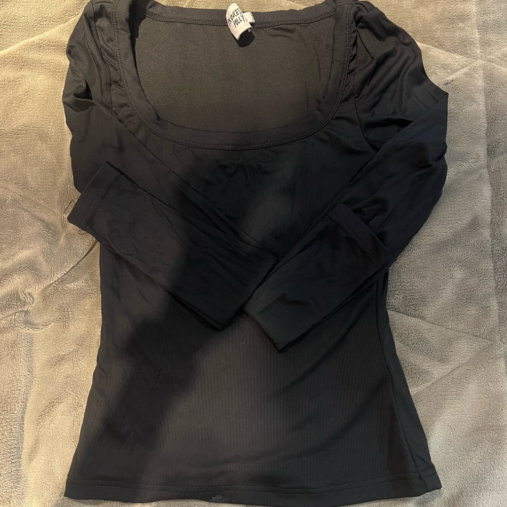 Princess Polly Black Long Sleeve Top